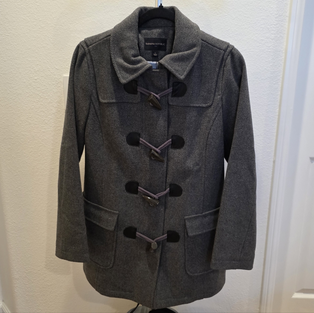 Banana Republic Gray Toggle Coat